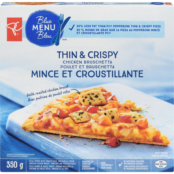 PC Blue Menu Thin & Crispy Chicken Bruschetta Pizza