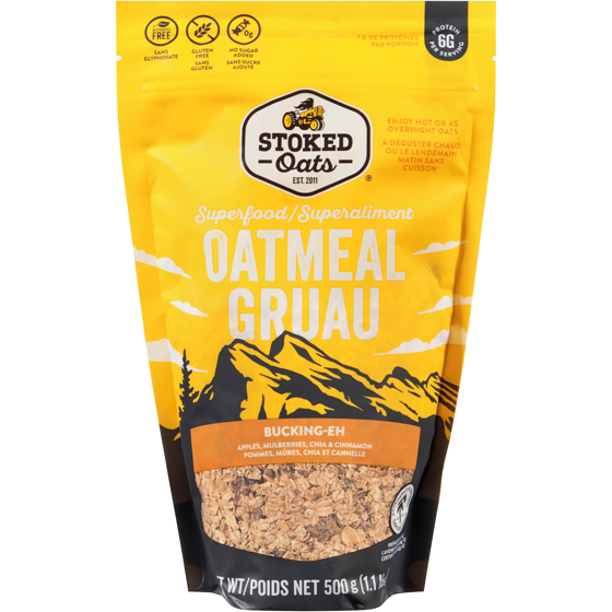 Stoked Oats Bucking Eh Oats 500 g, $2.00/100g