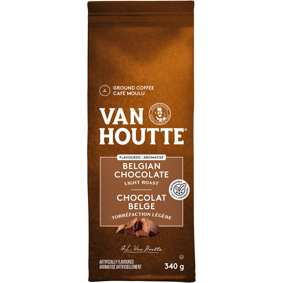 Van Houtte Belgian Chocolate, Light Roast, Ground Coffee 340 g, $5.59/100g
