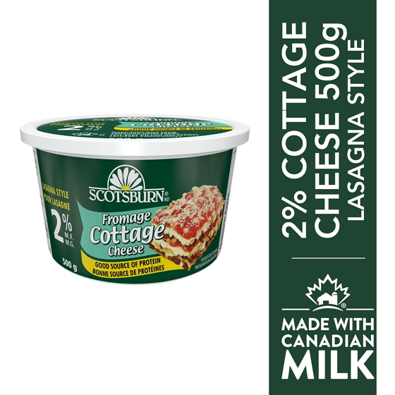 Scotsburn Lasagna Style 2% Cottage Cheese 500 g, $1.50/100g