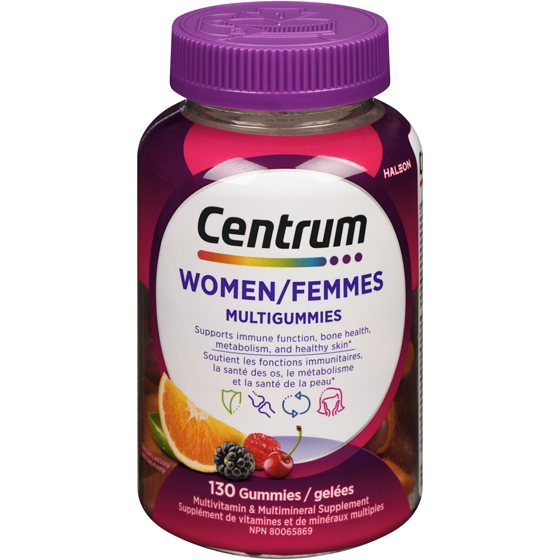 Centrum Multigummies Femmes 130 ea, 0,16 $/1ch