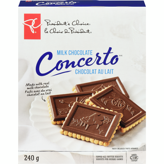 President's Choice Milk Chocolate Concreto Biscuits  240 g, $2.08/100g