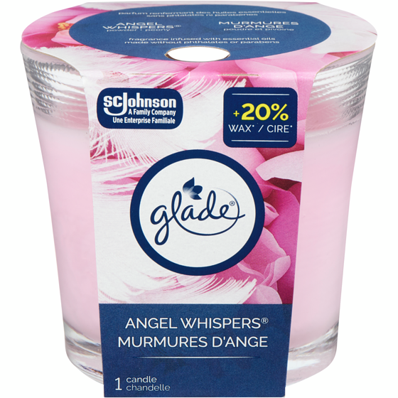 Glade Jar Scented Candle Air Freshener, Angel Whispers 1 ea, $7.99/1ea