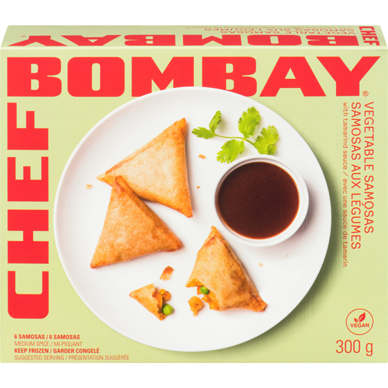 Chef Bombay Vegetable Samosas 300 g, $2.00/100g