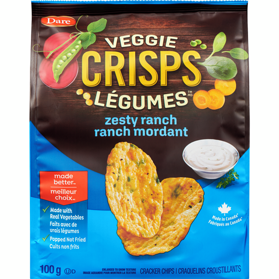 Dare Crisps Légume Ranch mordant de Dare 100 g, 2,50 $/100g