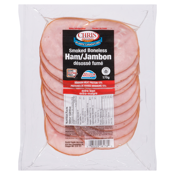 Chris Brothers Smoked Boneless Ham 175 g, $3.14/100g