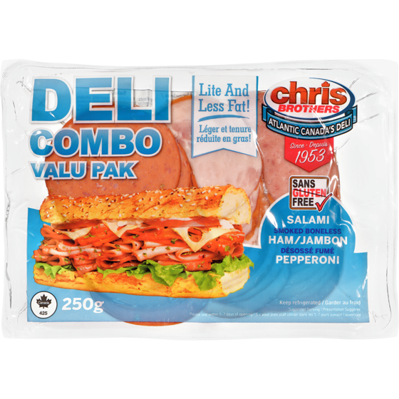 Chris Brothers Deli Combo Pack, Lower In Fat 250 g, $2.52/100g