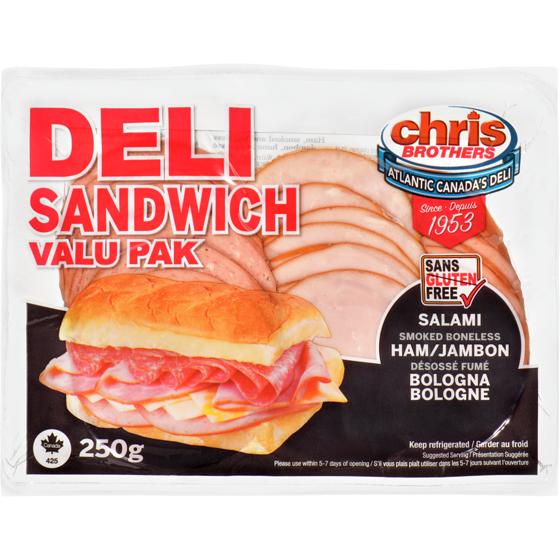 Chris Brothers Sandwich Pack 250 g, $2.52/100g