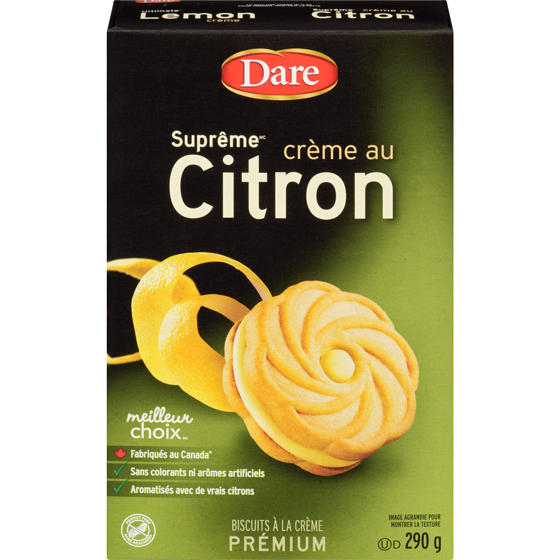 Dare Biscuits Suprême biscuits crème au Citron 290 g, 1,72 $/100g