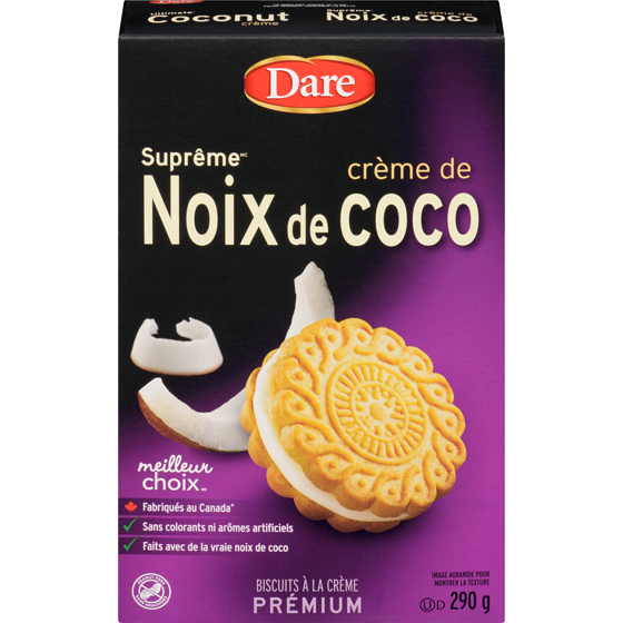 Dare Biscuits Suprême crème de Noix de coco 290 g, 1,72 $/100g