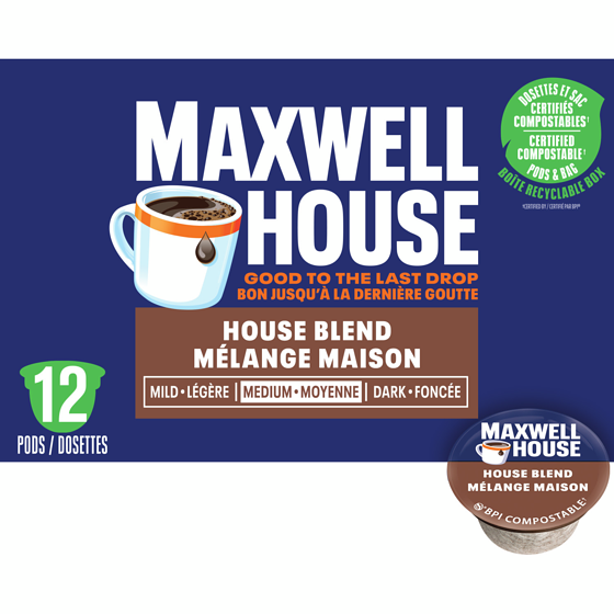 Maxwell House Café Mélange Maison, Dosettes De Café Certifiées Compostables K-Cup® 117 g, 10,25 $/100g