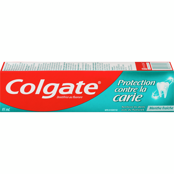 Colgate Dentifrice au fluorure Protection contre la carie Menthe fraîche 95 ml, 2,09 $/100ml