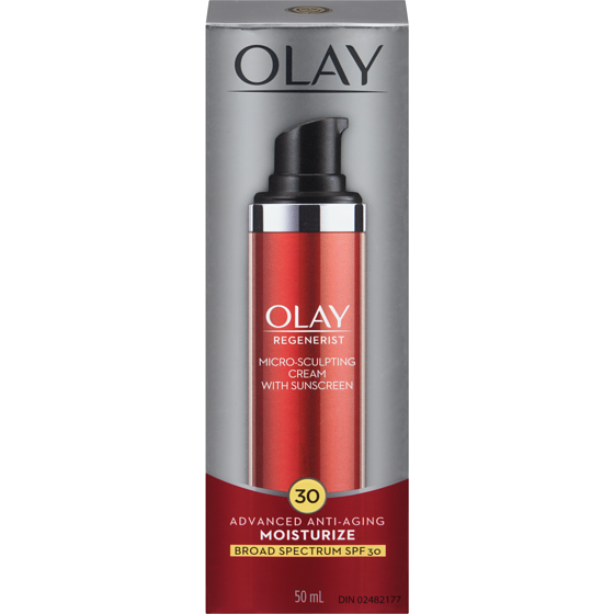 Olay Regenerist Micro-Sculpting Cream Face Moisturizer with SPF 30 Broad Spectrum 50 ml, $83.98/100ml
