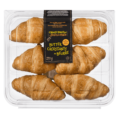 Farmer's Market Butter Croissant 270 g, $2.22/100g