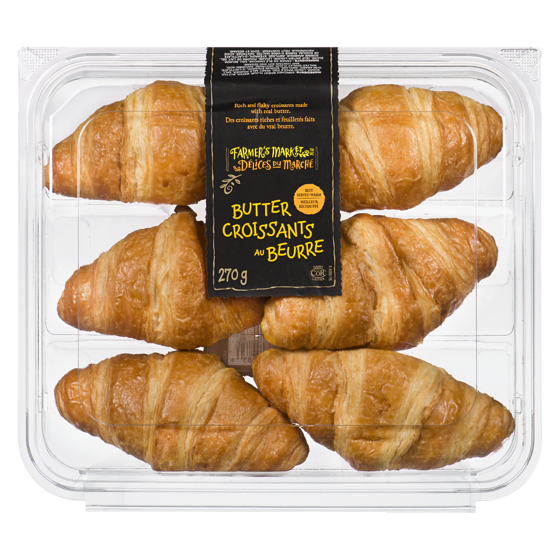 Délices du Marché Croissant au beurre 270 g, 2,22 $/100g