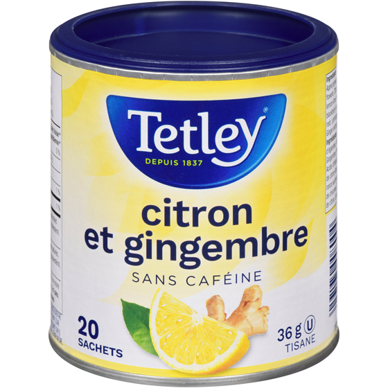 Tetley Thé, gingembre et citron 20 ea, 0,25 $/1ch