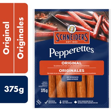 Schneiders Pepperettes Sausage Sticks, Original 375 g, $2.93/100g