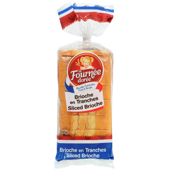 LA FOURNEE DOREE Sliced Brioche Bread 500 g, $1.20/100g