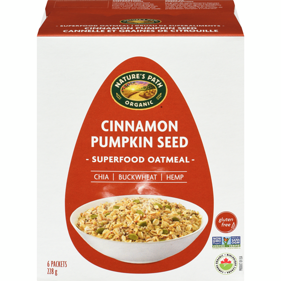 Nature's Path Organic Cinnamon Pumpkin Seed Instant Oatmeal 228 g, $2.85/100g