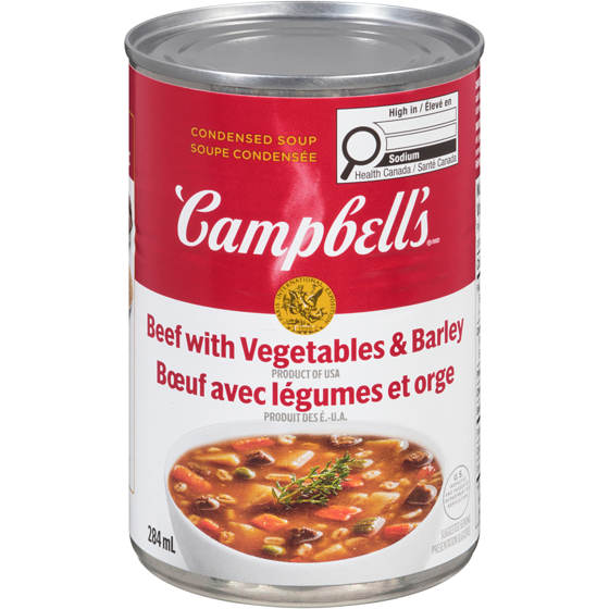 Campbell's Beef with Vegetables & Barley 284 ml, $1.05/100ml