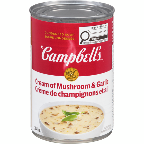 Campbell's Cream of Mushroom and Garlic 284 ml, $1.05/100ml