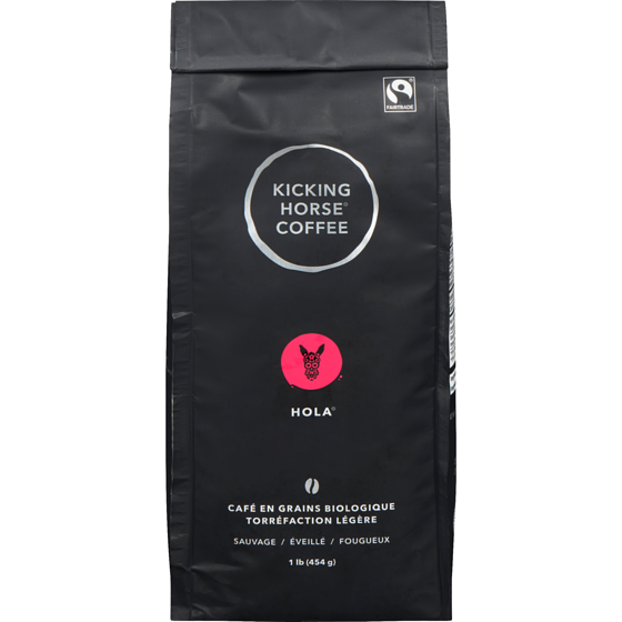 Kicking Horse Café En Grains Biologique Équitable Torréfaction Légère, Hola 454 g, 5,50 $/100g