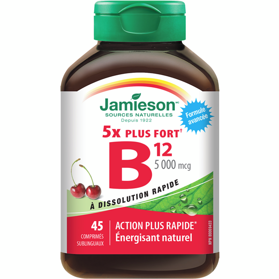 Jamieson Vitamine B12 5,000 mcg 45 ea, 0,42 $/1ch