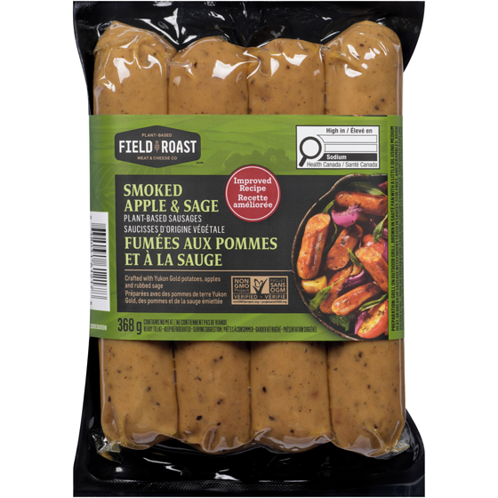 Field Roast Saucisses aux pommes 368 g, 2,52 $/100g