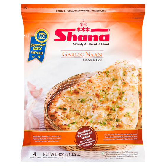 Shana Naan, ail 300 g, 0,96 $/100g