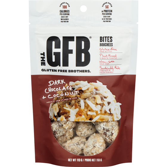 The GFB Gluten Free Bites, Dark Chocolate Coconut 113 g, $6.01/100g