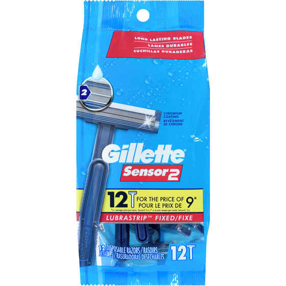 Gillette Fixed Razor, Sensor 2 12 ea, $1.08/1ea