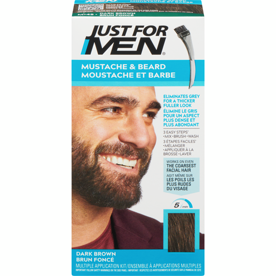 Just For Men Men's Mustache And Beard Colour Dark Brown M45 1 ea, $16.49/1ea
