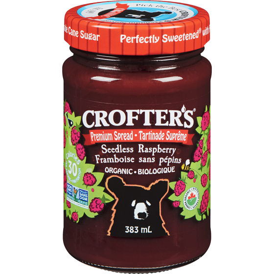 Crofter's Organic Seedless Raspberry Spread 383 ml, $1.69/100ml