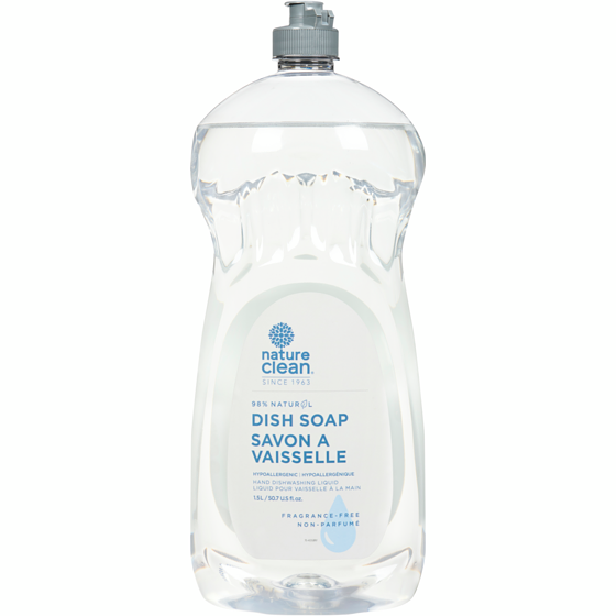 Nature Clean Savon à vaisselle liquide, non parfumé 1.5 l, 0,57 $/100ml