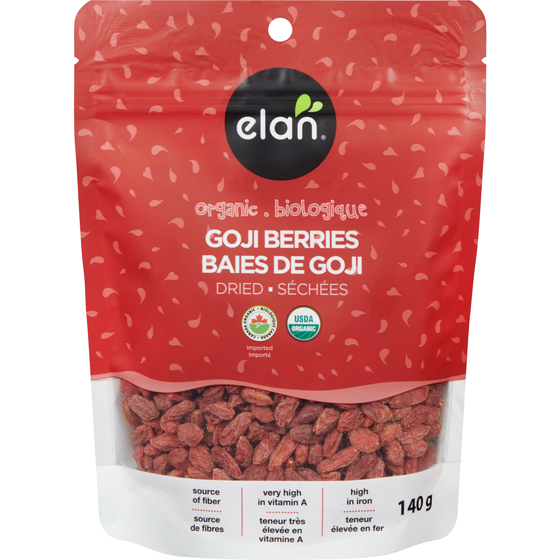 Elan Organic Goji Berries 140 g, $6.42/100g