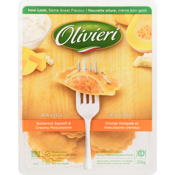 Olivieri Butternut Squash and Creamy Mascarpone Ravioli 250g 250 g, $3.00/100g