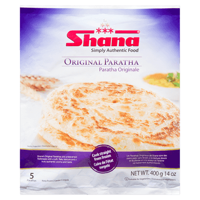 Shana Paratha nature 400 g, 0,75 $/100g