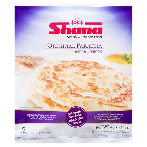 Shana Paratha nature 400 g, 0,57 $/100g