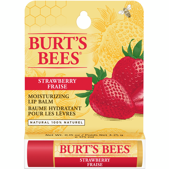 Burt’s Bees Baume hydratant pour les lèvres d’origine naturelle à 100 % à la fraise 4.25 g, 105,65 $/100g