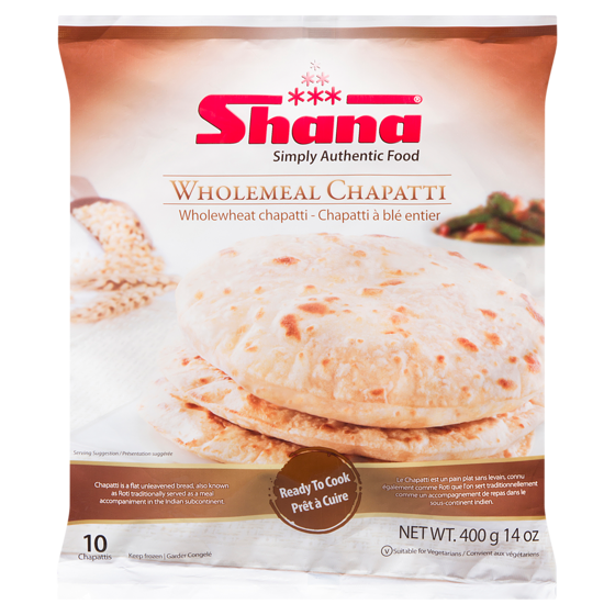 Shana Chapatti au blé entier 400 g, 0,57 $/100g