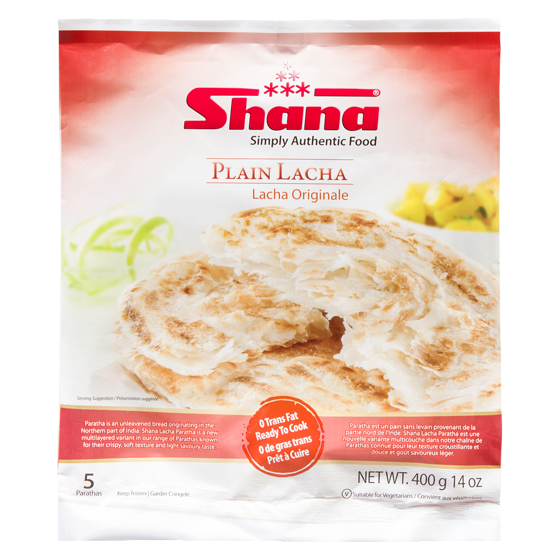 Shana Lacha paratha nature 400 g, 0,57 $/100g