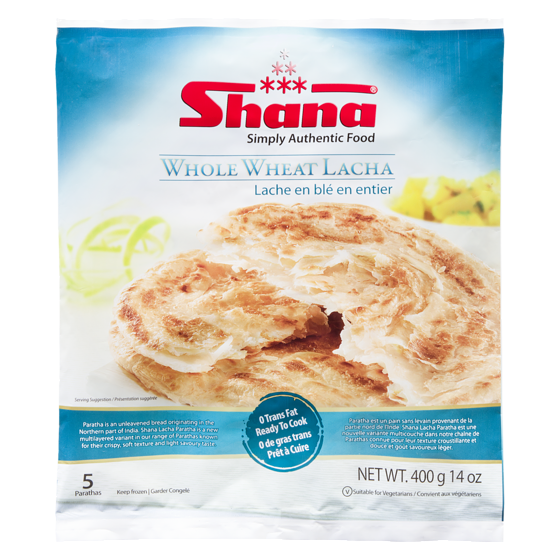 Shana Lacha au blé entier 400 g, 0,57 $/100g