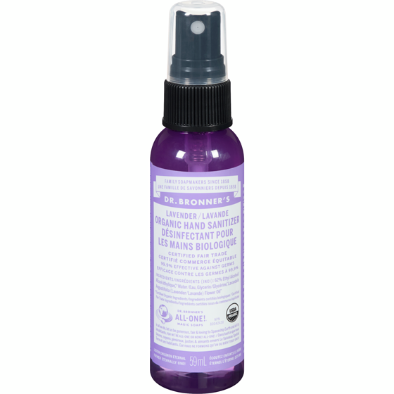 Dr Bronners Assainissant pour les mains, lavande 59 ml, 10,15 $/100ml
