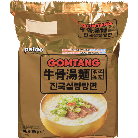 Paldo Gomtang Noodle 4Pk 408 g, $1.47/100g