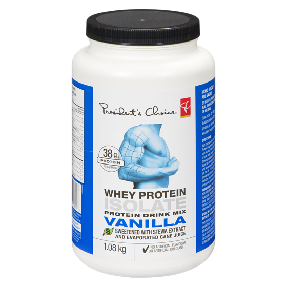 PC Whey Protein Isolate, Protein Drink Mix, Vanilla PC.ca