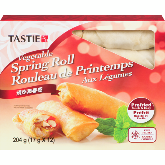 Tastee Spring Roll Pre-Fried 204 g, $1.61/100g