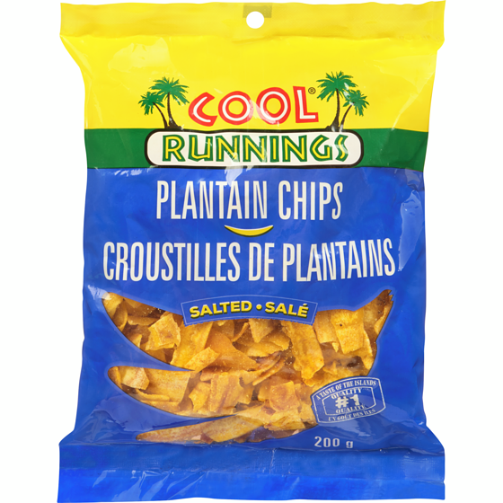 Cool Runnings Plantain Chips, Salted 200 g, $2.13/100g