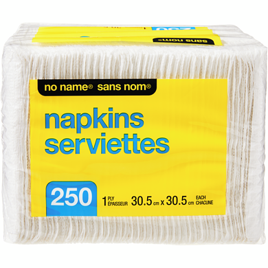 Sans Nom 250 serviettes de table 1 épaisseur 1 ea, 0,02 $/1ch