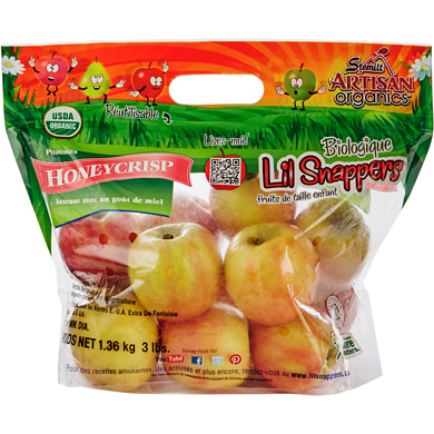 null Lil Snappers Organic Honey Crisp Apples 1.35 kg, $0.96/100g