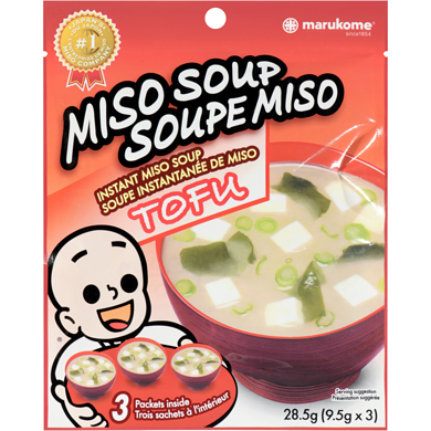 Marukome Soupe Instantanée de Miso Tofu 3 Paquets 29 g, 13,76 $/100g